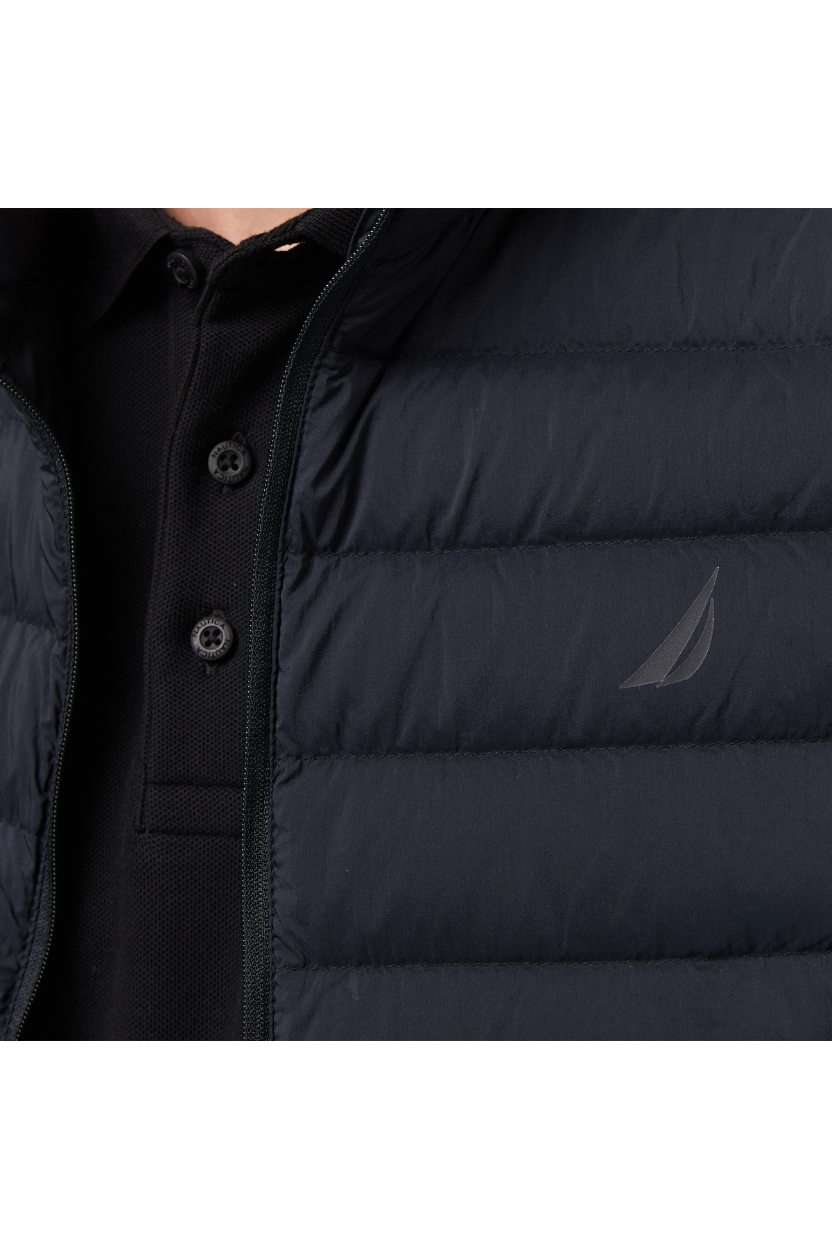 Nautica Erkek Siyah Regular Fit Su İtici Kaz Tüyü Yelek görsel 5