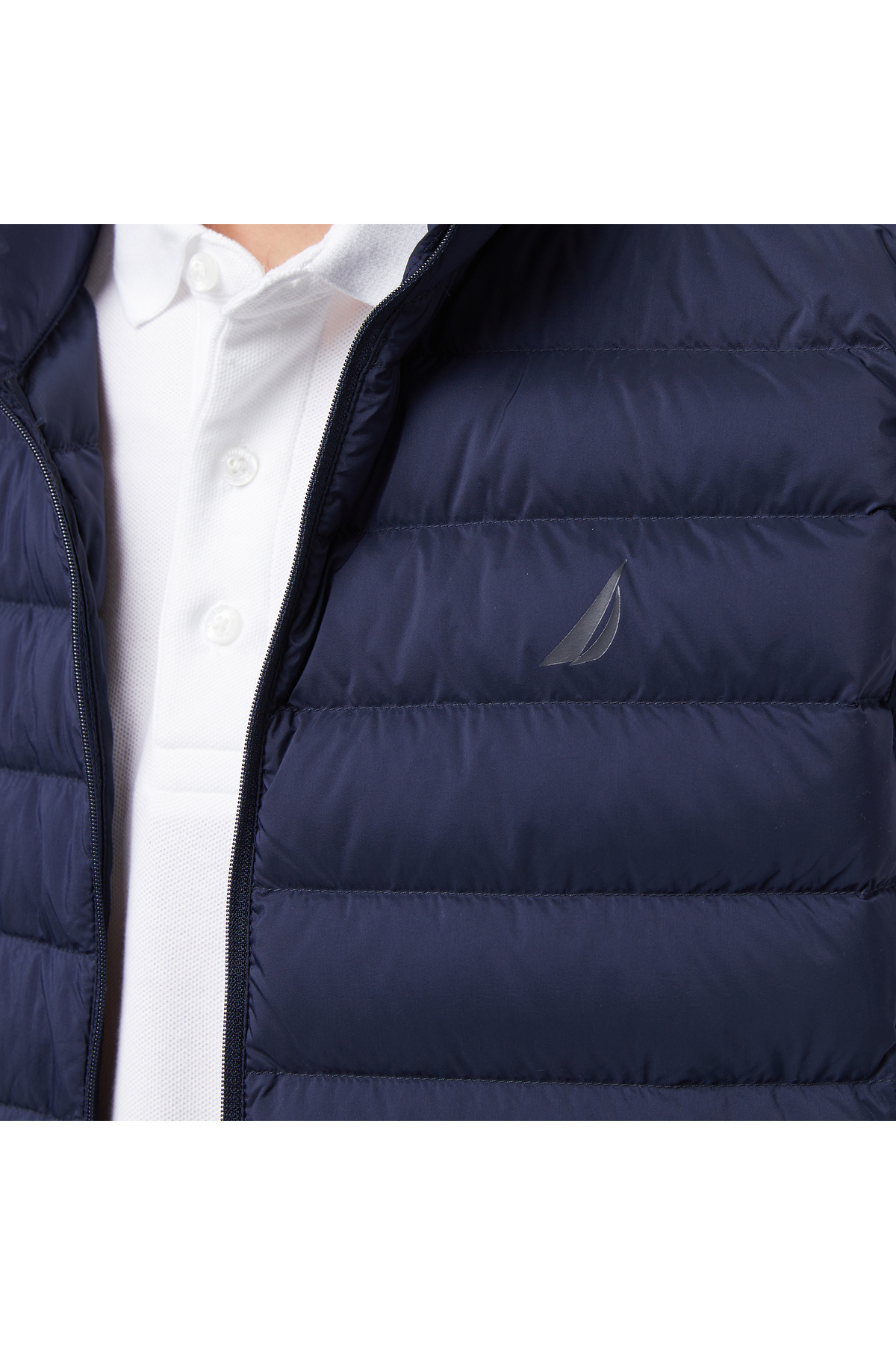 Nautica Erkek Lacivert Regular Fit Su İtici Kaz Tüyü Yelek görsel 5