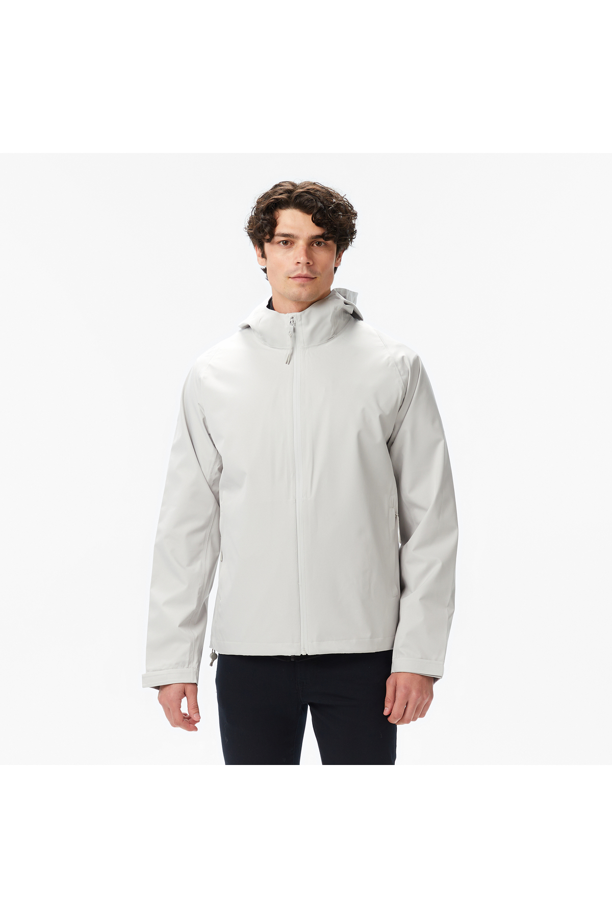 Nautica Erkek Gri Regular Fit Kapüşonlu Su Geçirmez Yağmurluk