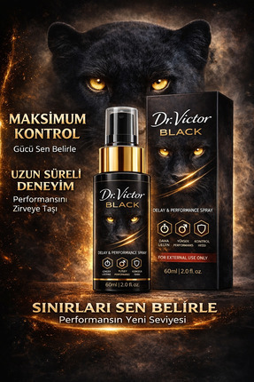 DR VİCTOR BLACK Erkek Uzun Deneyim sprey Orjinal Kutulu 60 ml