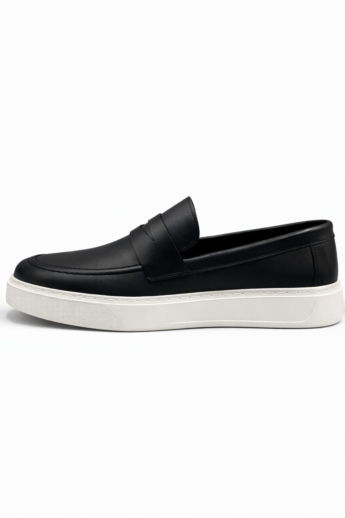 BESS SHOES Hakiki Deri Siyah Erkek Loafer Ayakkabı, Ortopedik, Ultra Rahat, Hafif, Günlük Casual Kullanım görsel 3