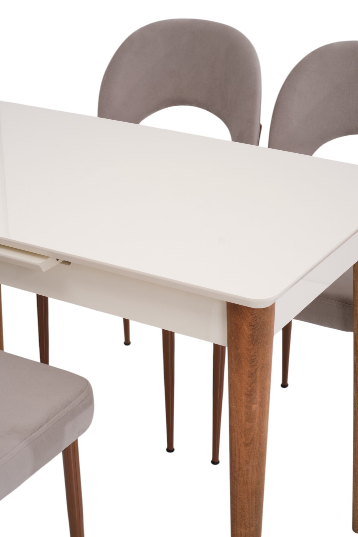 Erz Design Melisa MDF Lak Panel Açılır Mutfak Masası 60x100