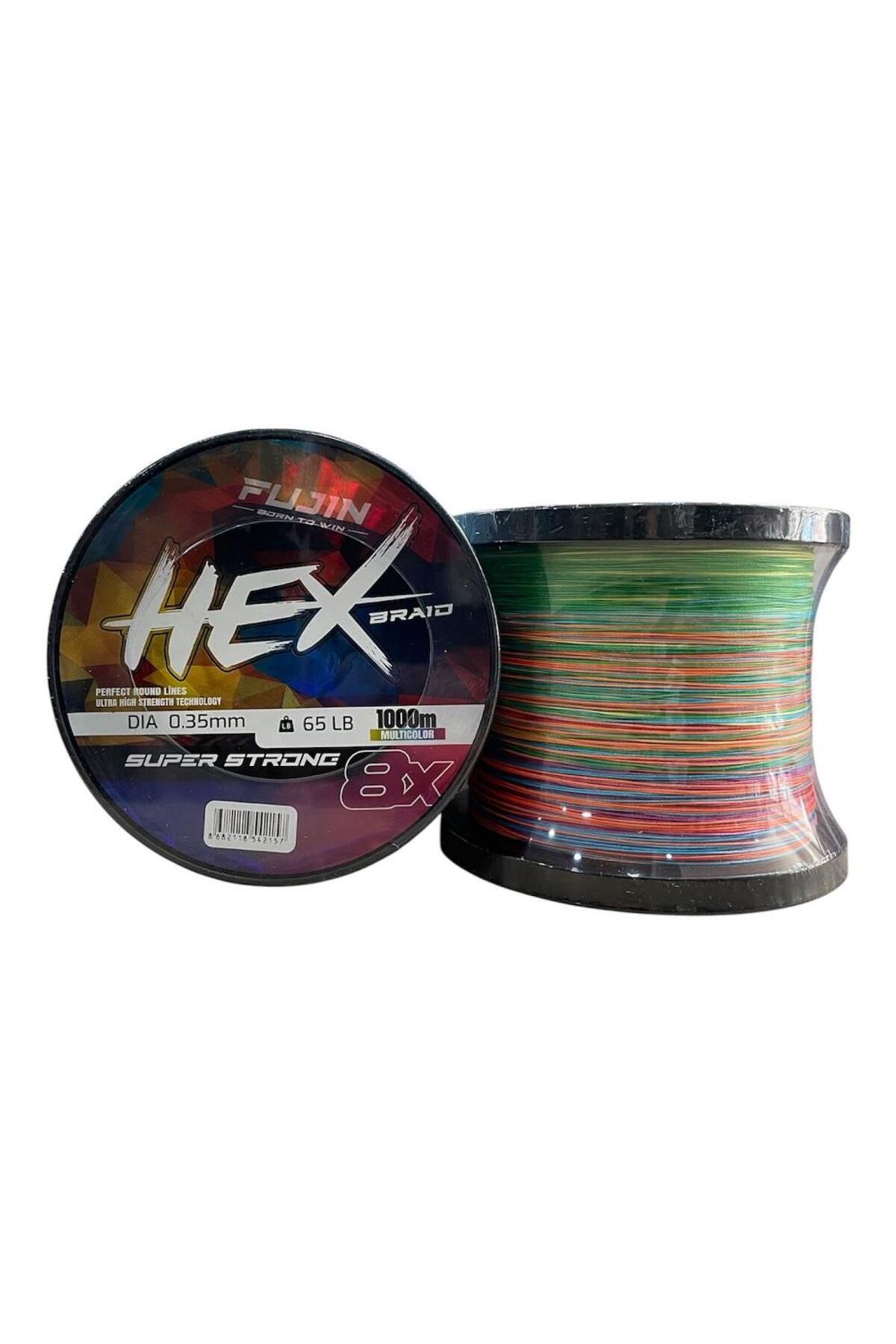 Fujin Hex 8x 1000mt 0.35mm 29.5kg İp Örgü Misina Multi Color - Fiyatı