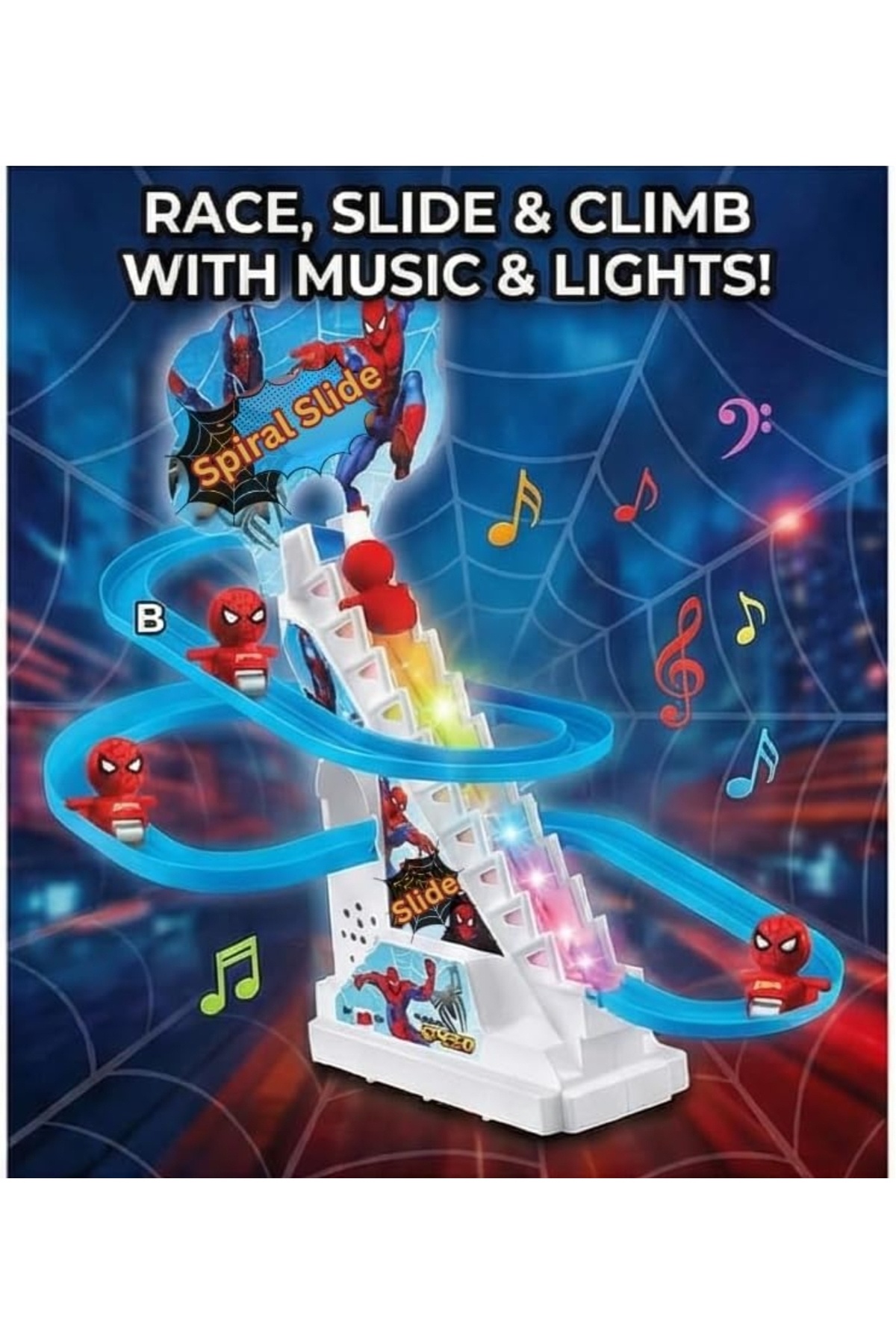 NB market Spider-man merdiven müzikli small duck seri örümcek adam