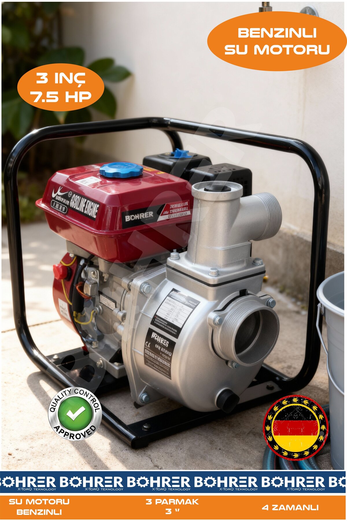 BÖHRER 7.5 HP 80A BENZİNLİ SU POMPASI - 3 İNÇ - Fiyatı, Yorumları
