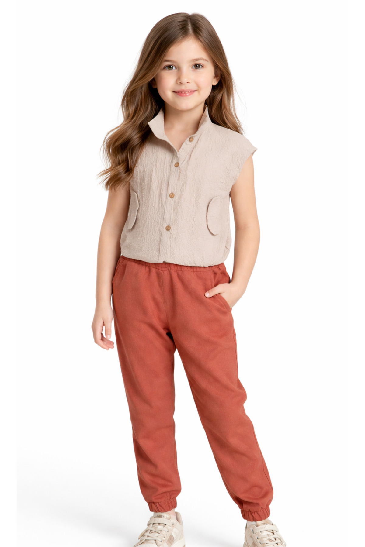 Veni Baby Girl's Pantalon Shirt Set