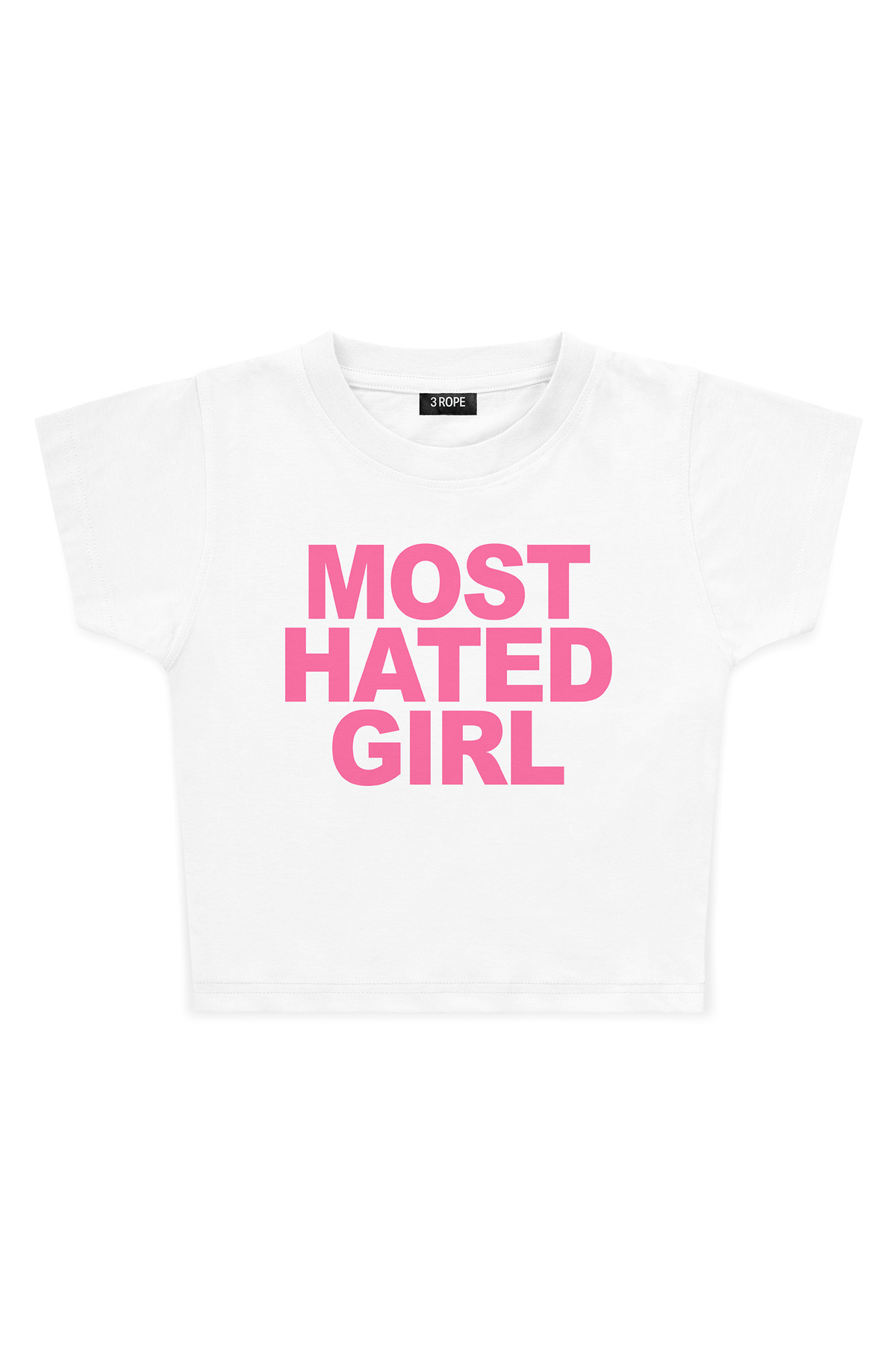 Most Hated Girl Printed Crop T-shirt