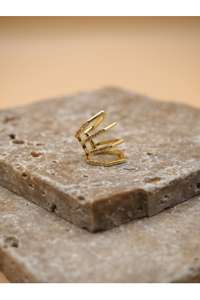 Stelle Jewelry Taşlı Uzun Kıkırdak Küpe