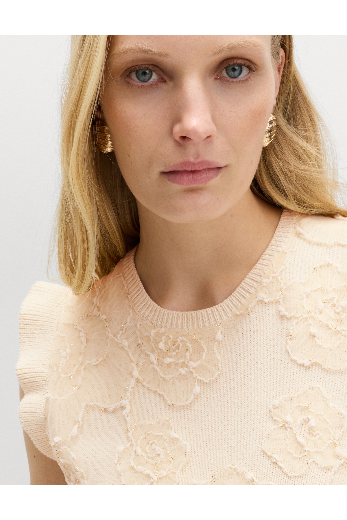 Marks & Spencer  Çiçek Desenli Dokulu Triko Mini Elbise - Görsel 3