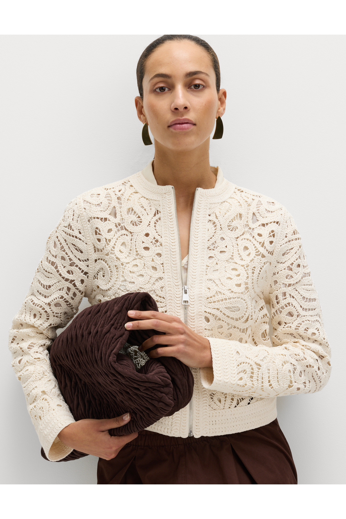 Marks & Spencer  Pamuklu Örgü Detaylı Ceket