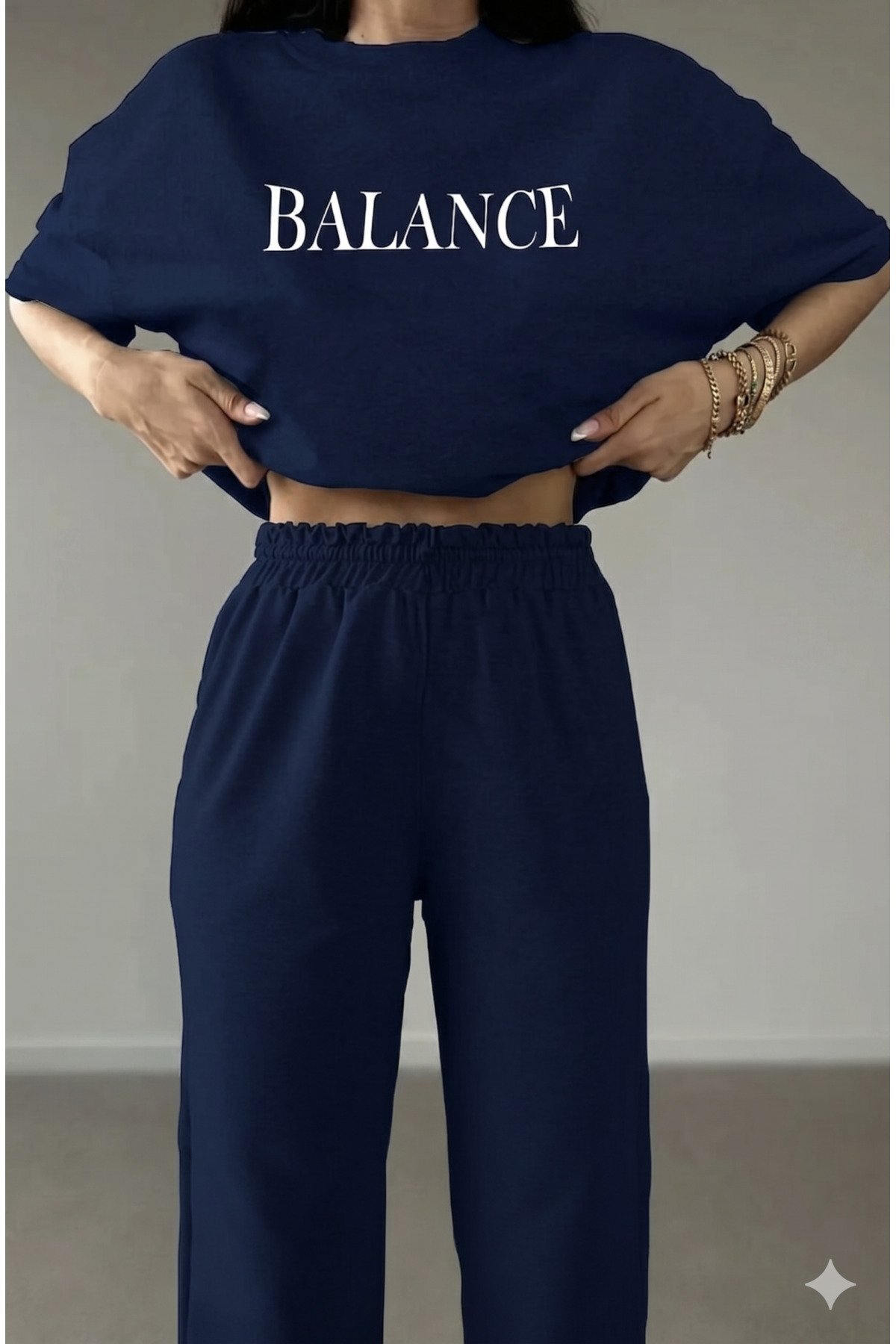 MODARİCH Balance T-shirt, trenirke, džogeri - crni komplet trenerke sa printo...