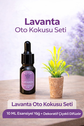 Mi-ÇA HOME Lavanta Oto Kokusu Seti 2’li – 10 ML Esansiyel Yağ + Sarı Çiçekli ...