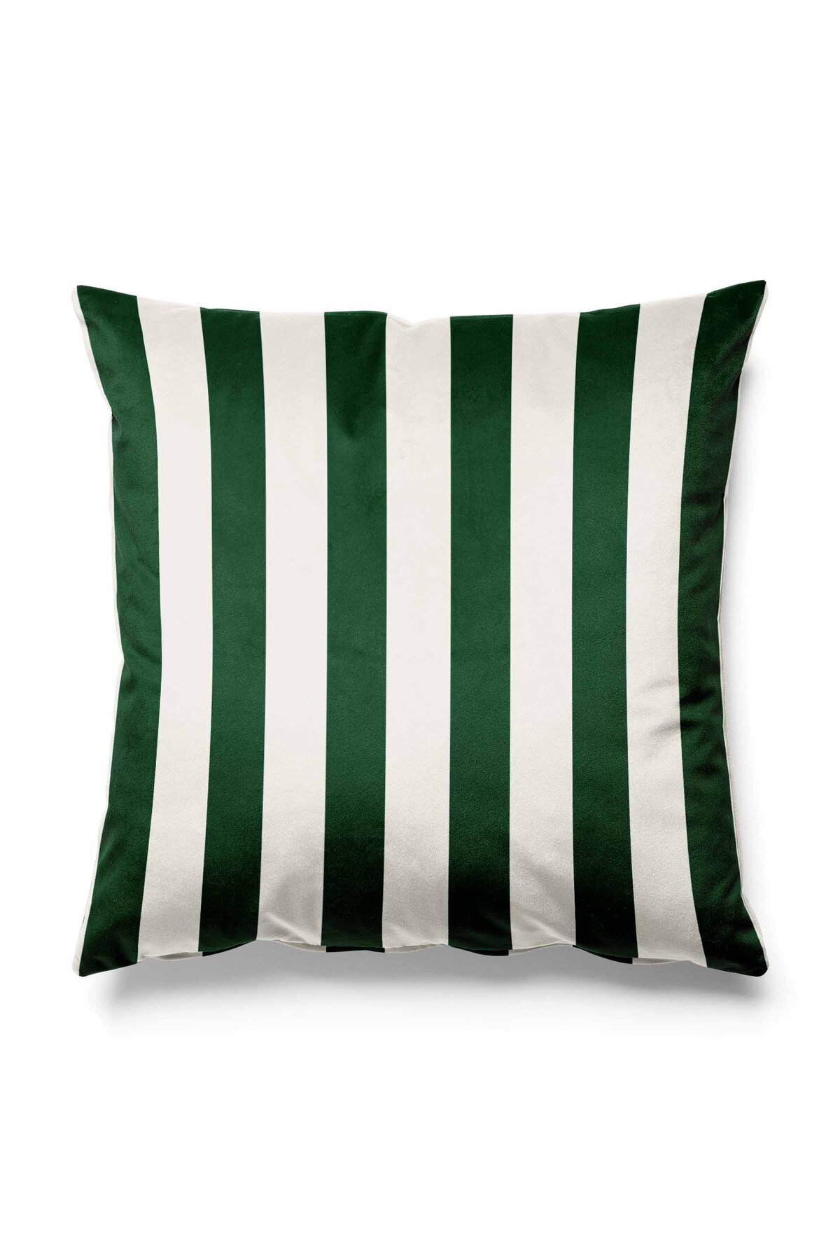 Striped Pillow Case Upholstery Suede Fabric 43*43 Cm - Bitter Green