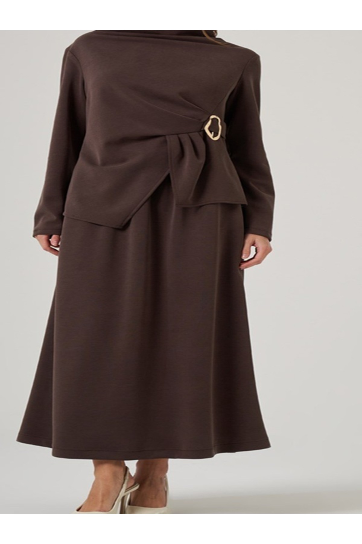 1080 Side Buckle Detailed Skirt Set