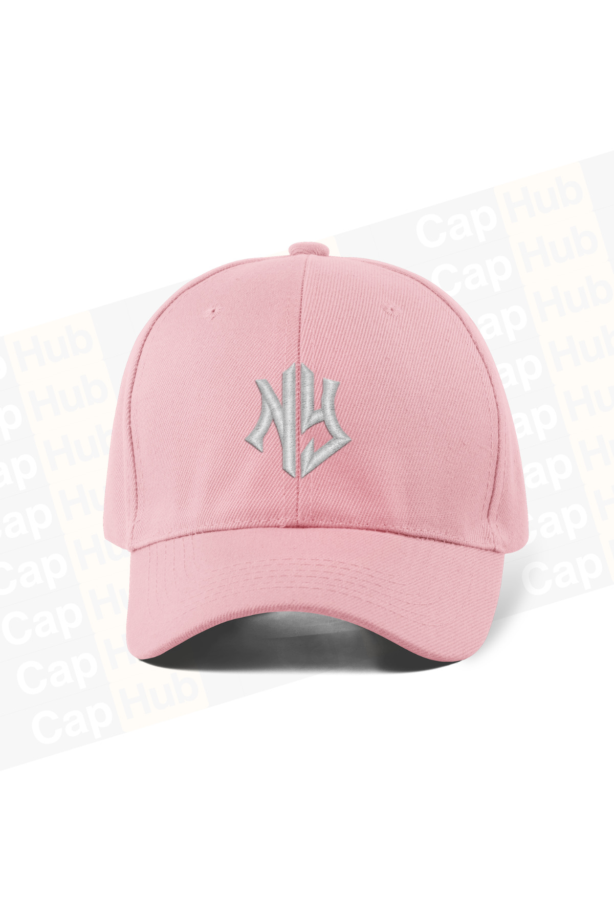 CapHub Nakışlı Beyzbol Şapka - Pembe Renk %100 Pamuk Gabardin Unisex Model Şapka