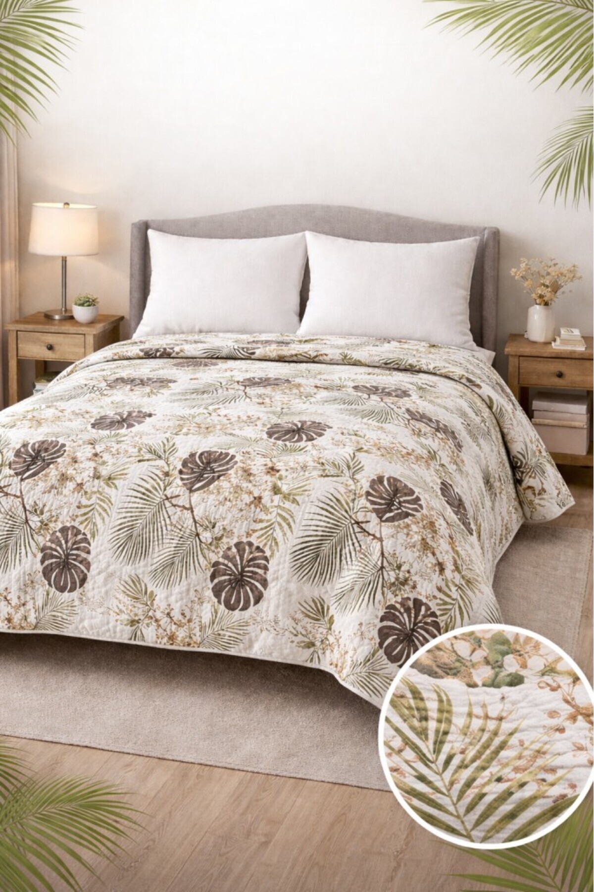 King size Patterned Quilting Bedspread Double 240x260 cm
