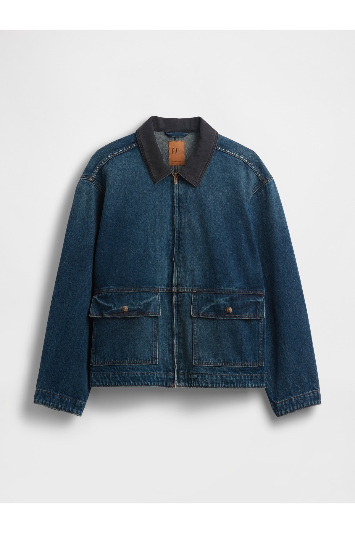 GAP Erkek Mavi Denim Workwear Ceket görsel 3