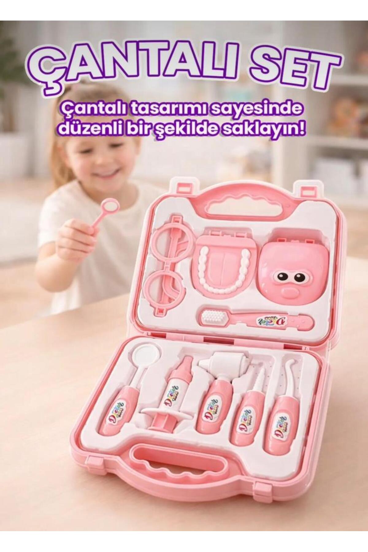Tıfıl Toys Minik Diş Hekimi - Çantalı Gözlüklü 9 Parça Dişçi
