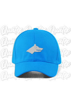 QUATEX Bozkurt Nakışlı Türk Şapka - Mavi Renk %100 Pamuk Gabardin Unisex Mode...