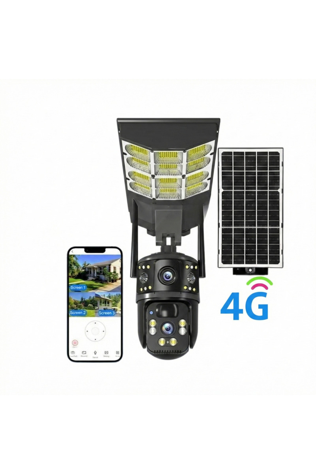 كاميرا مراقبة بشريحة بيانات 4G مع مصباح ضوء