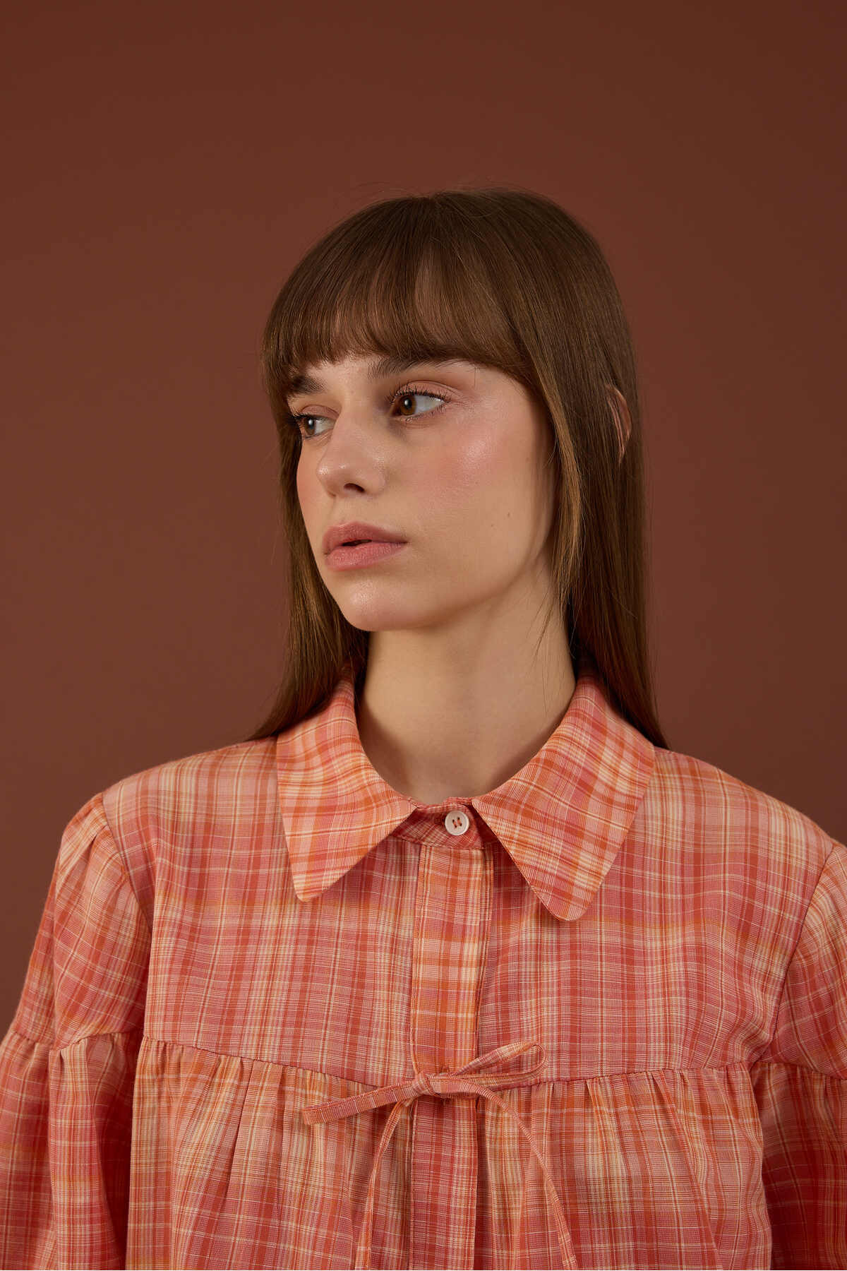 Beju be  AORI Bağcık Detaylı Gömlek - Görsel 3