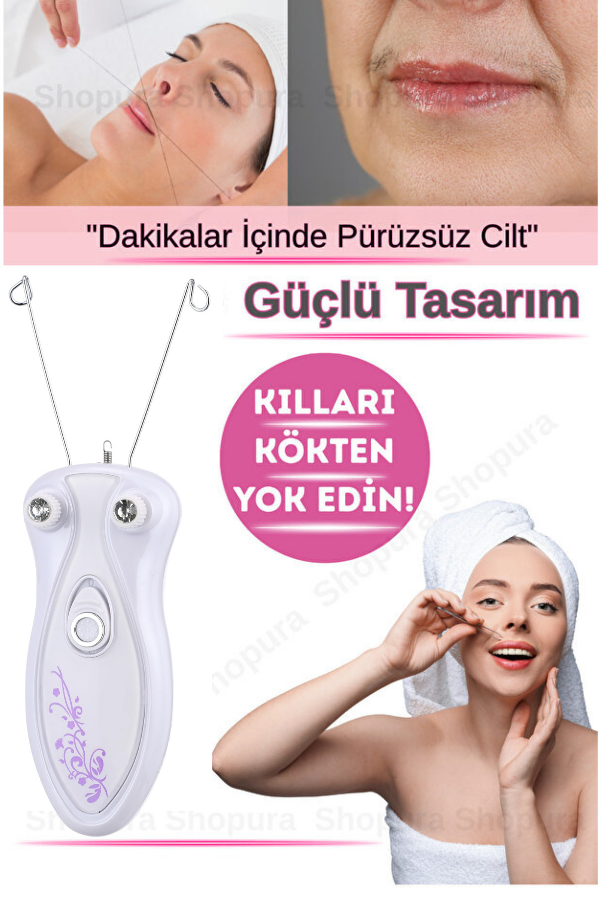 Profesyonel İpli Kaş Bıyık Alma Aleti | Epilatör | İpli Tüy Epilasyon Makinesi — ORDMIRID — تصویر 2 از 8