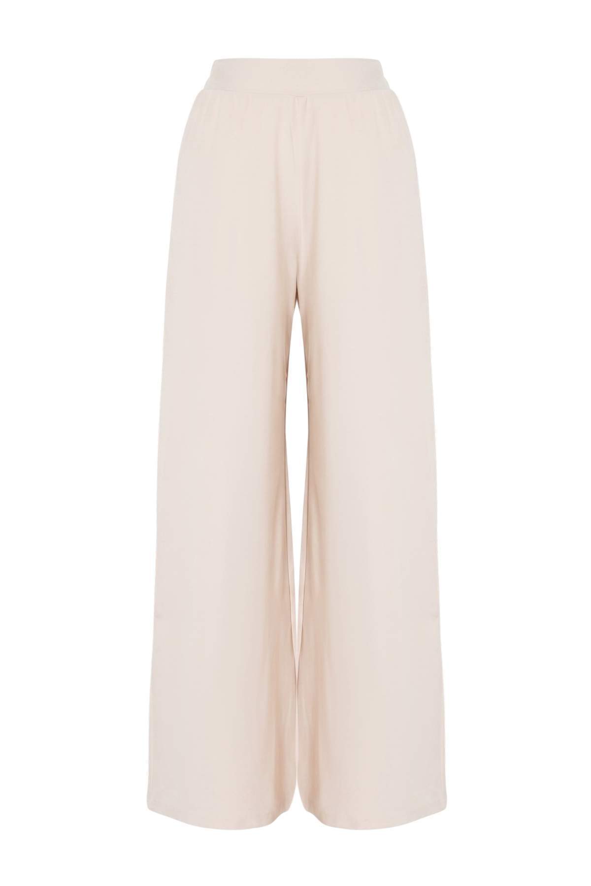 Trendyolmilla  Taş Premium Lyocell İçerikli Regular Polo Yaka Bağlama Detaylı Örme Alt Üst Takım TWOSS26AU00152 - Görsel 3