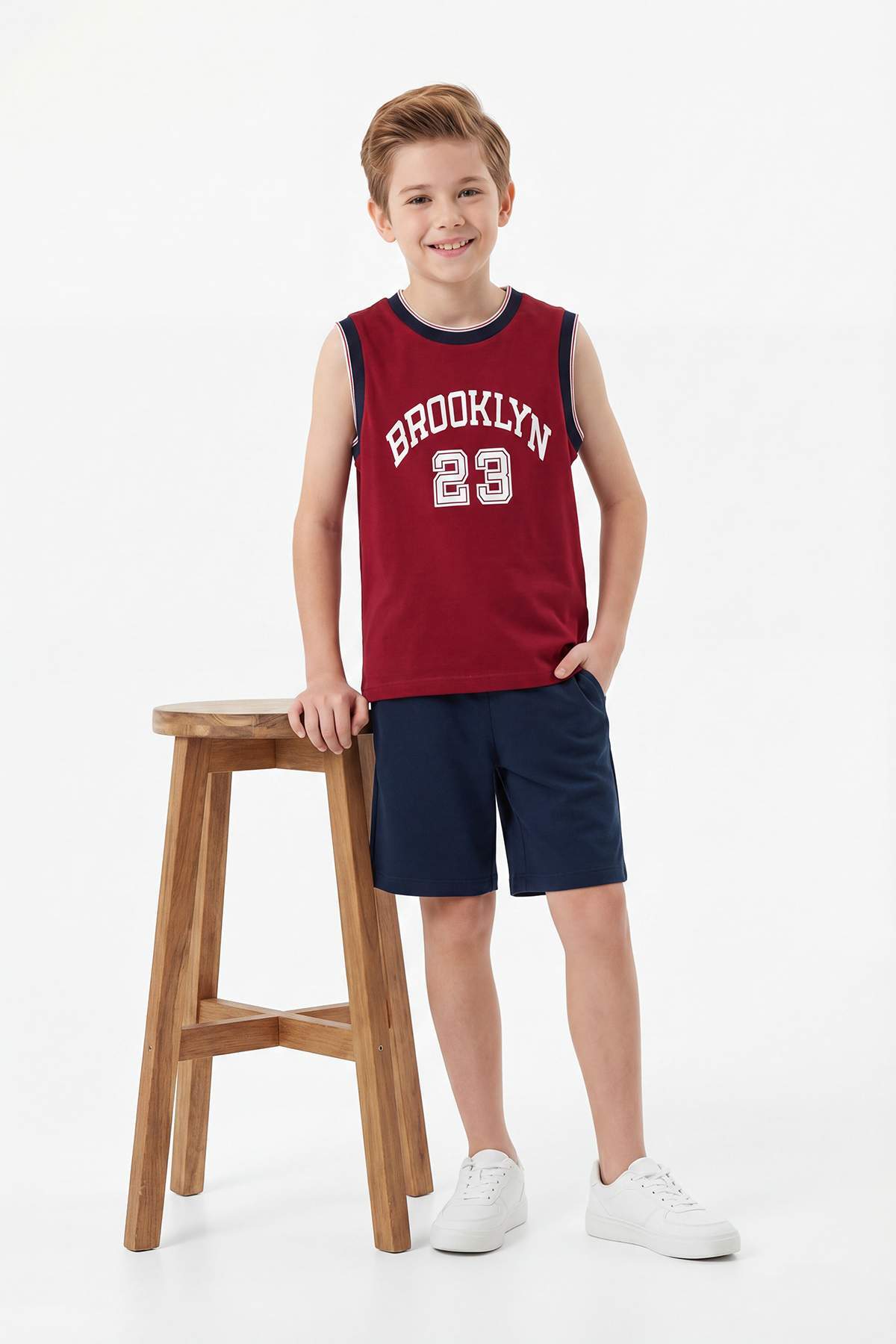 Trendyolmilla Kids Bordo Baskılı Örme Alt - Üst Takım TKDSS26AU00054