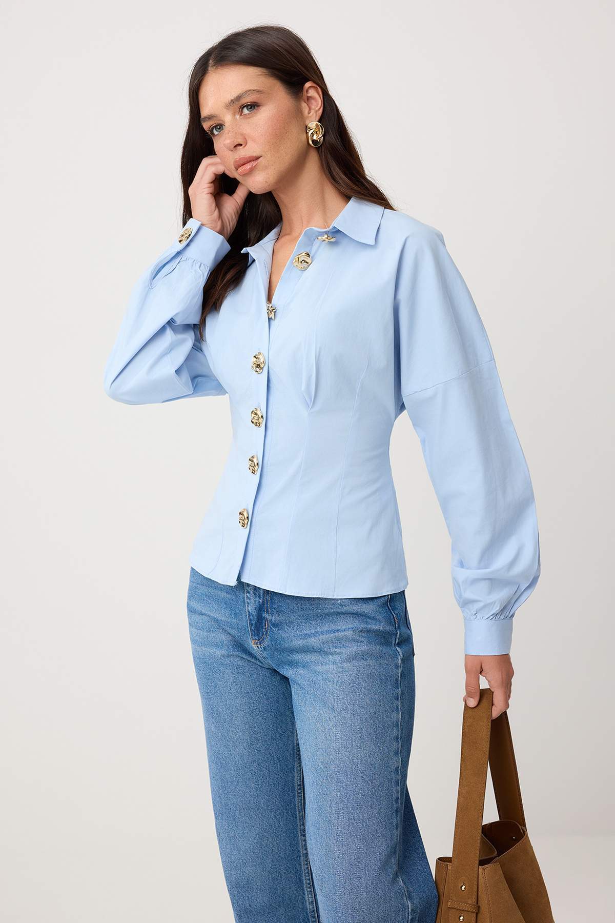 Trendyolmilla  Açık Mavi Gömlek TWOSS26GO00048