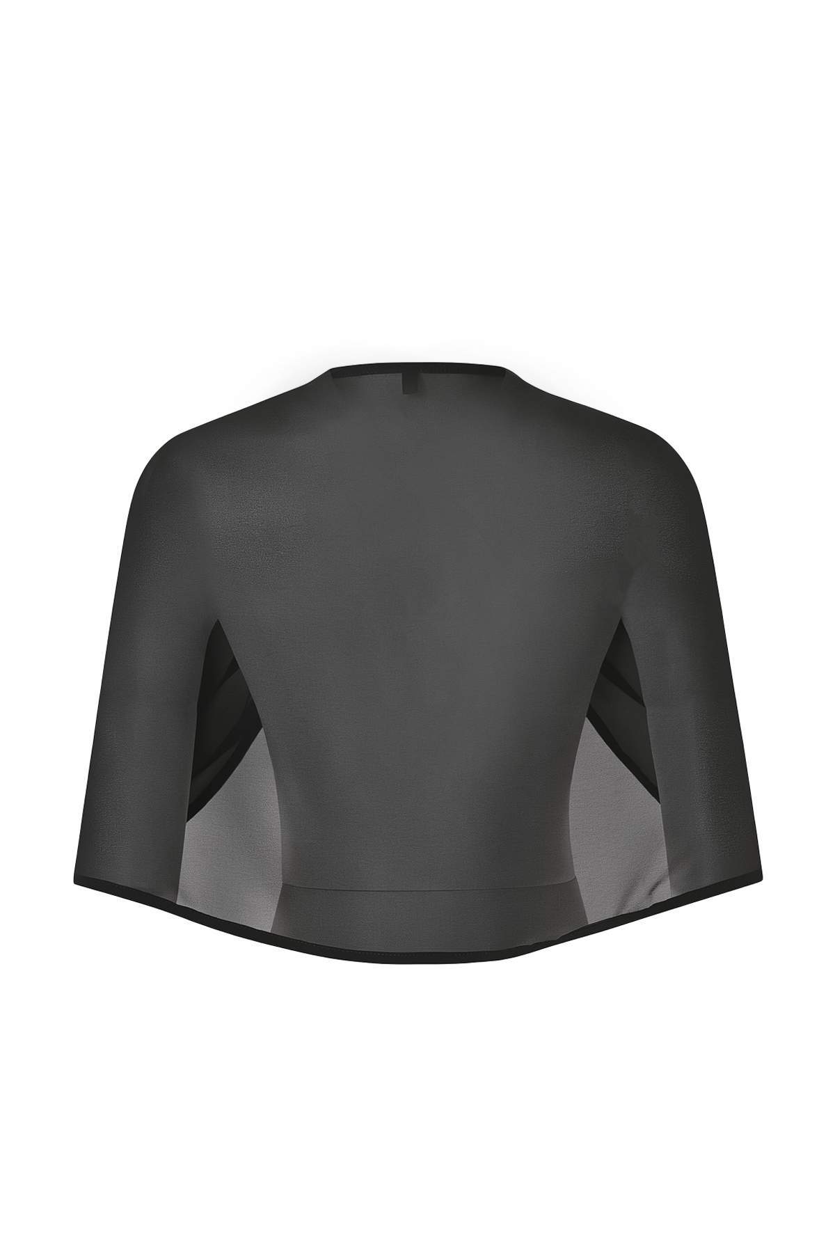 Trendyolmilla  Siyah Düğüm Detaylı Pelerin Bluz TPRSS26BZ00085 - Görsel 2