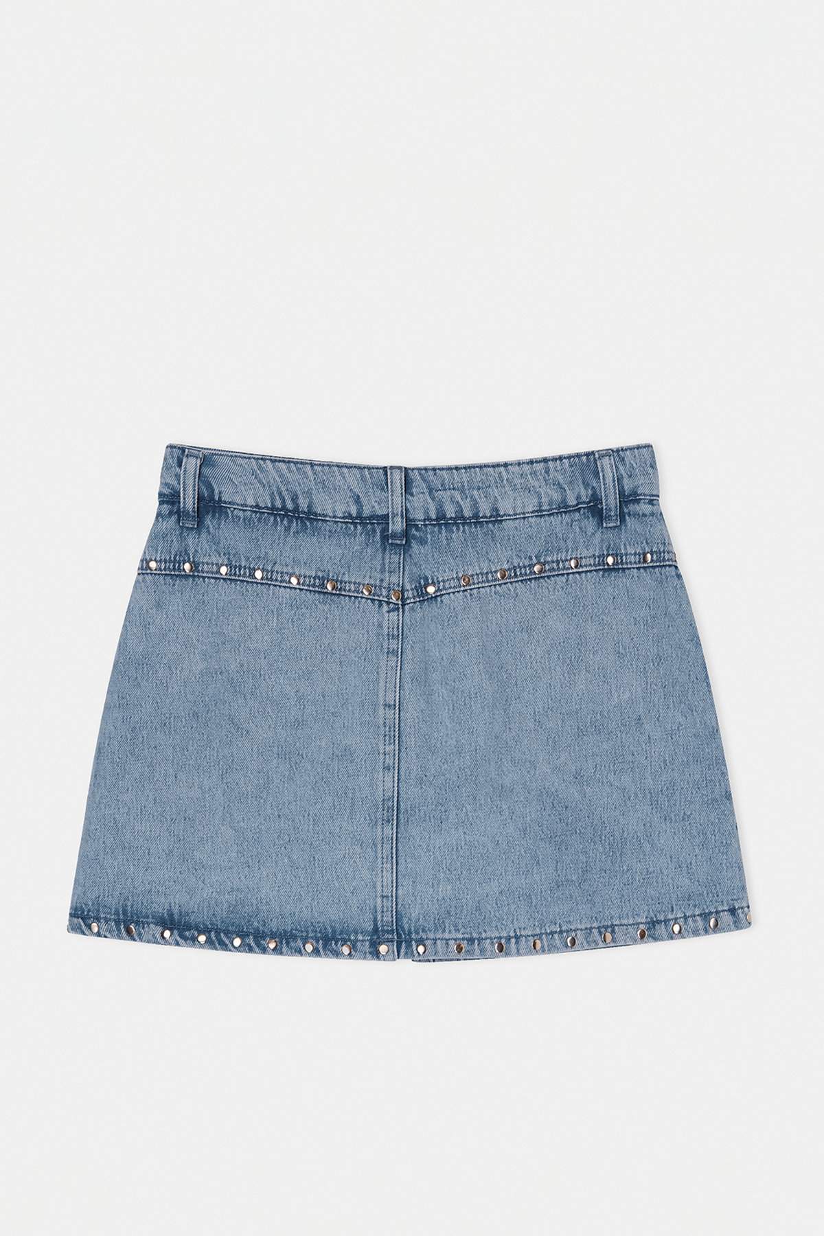 Trendyolmilla  Limited Edition Mavi Trok Detaylı Denim Şort Etek TWOSS26SR00060 - Görsel 4