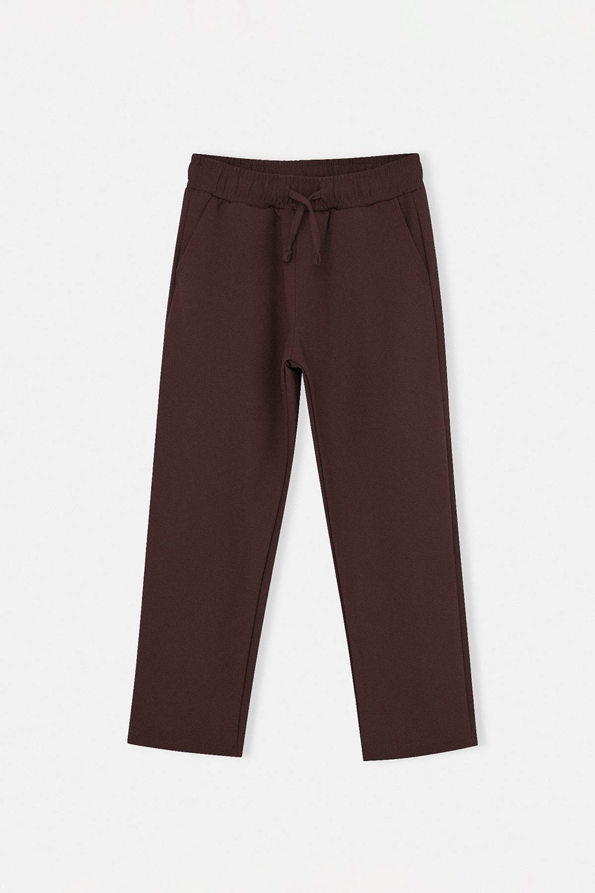 Trendyolmilla Kids Kahverengi Düz Dokuma Pantolon TKDSS26PL00006