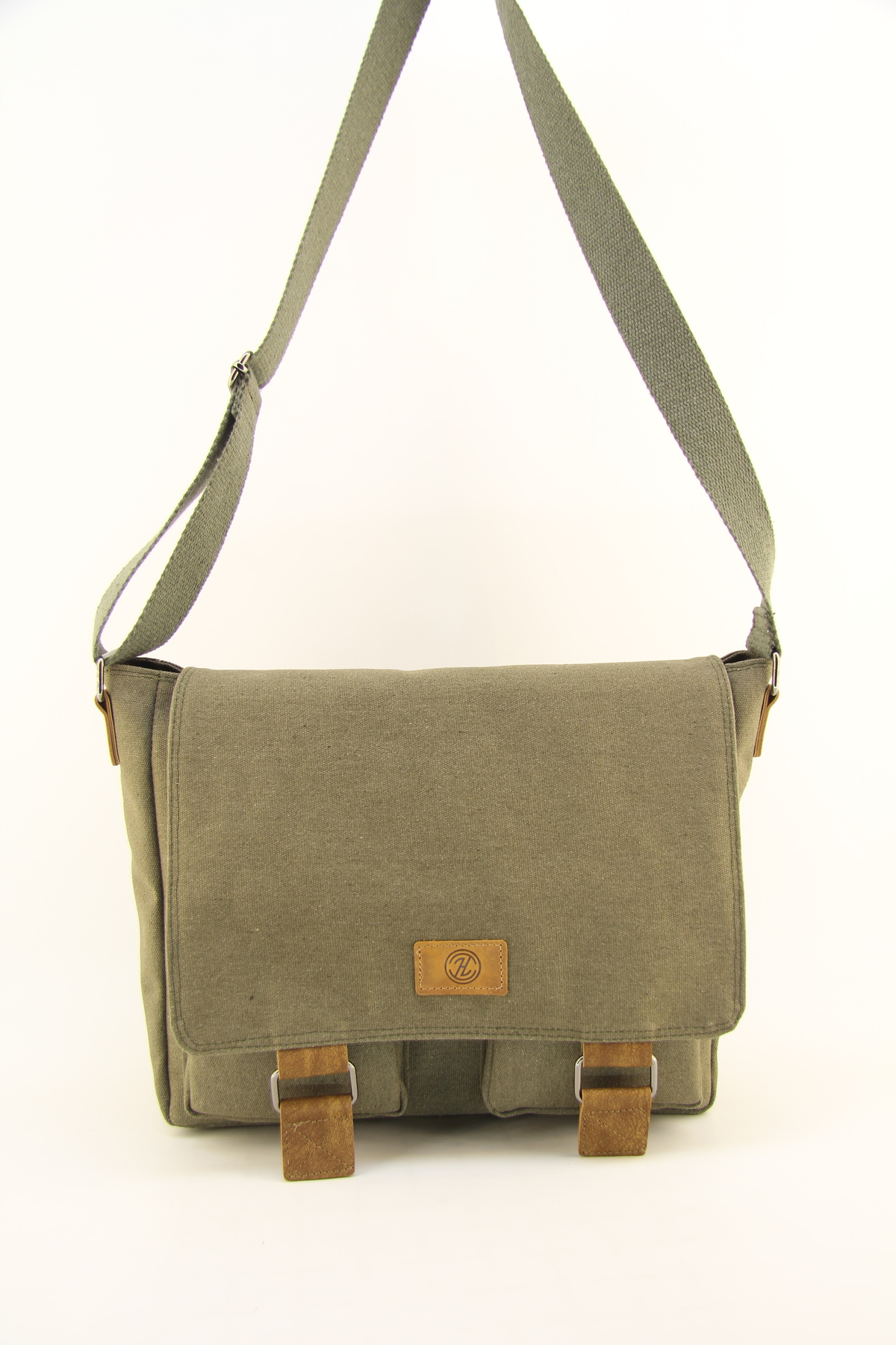 QUB CLUB  Unisex Kanvas Su Geçirmez Postacı Iş Okul Evrak Laptop Notebook Çantası (EL ÇANTASI HEDİYELİ) - Görsel 3