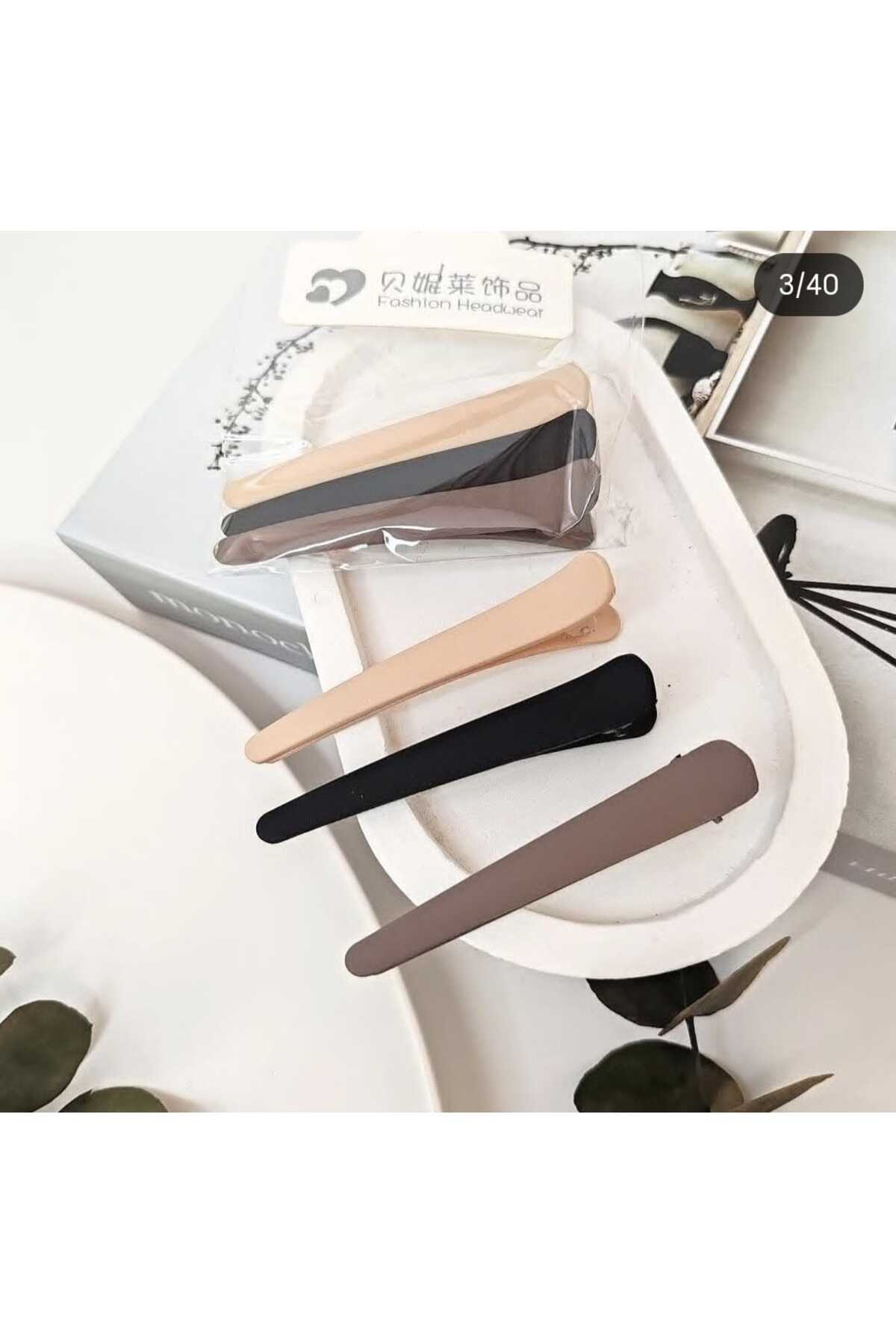 Clamp Buckle 3pcs 3 Different Colors Triangle Model Tong Hair Separation Buckle Plastic. 7.5 cm in size.