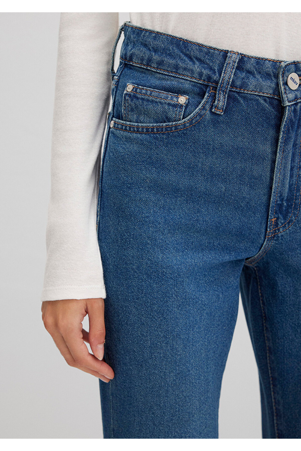 Mavi  Miav Jeans 90lar Gölgeli Koyu Jean Pantolon 1010299-91180 - Görsel 7