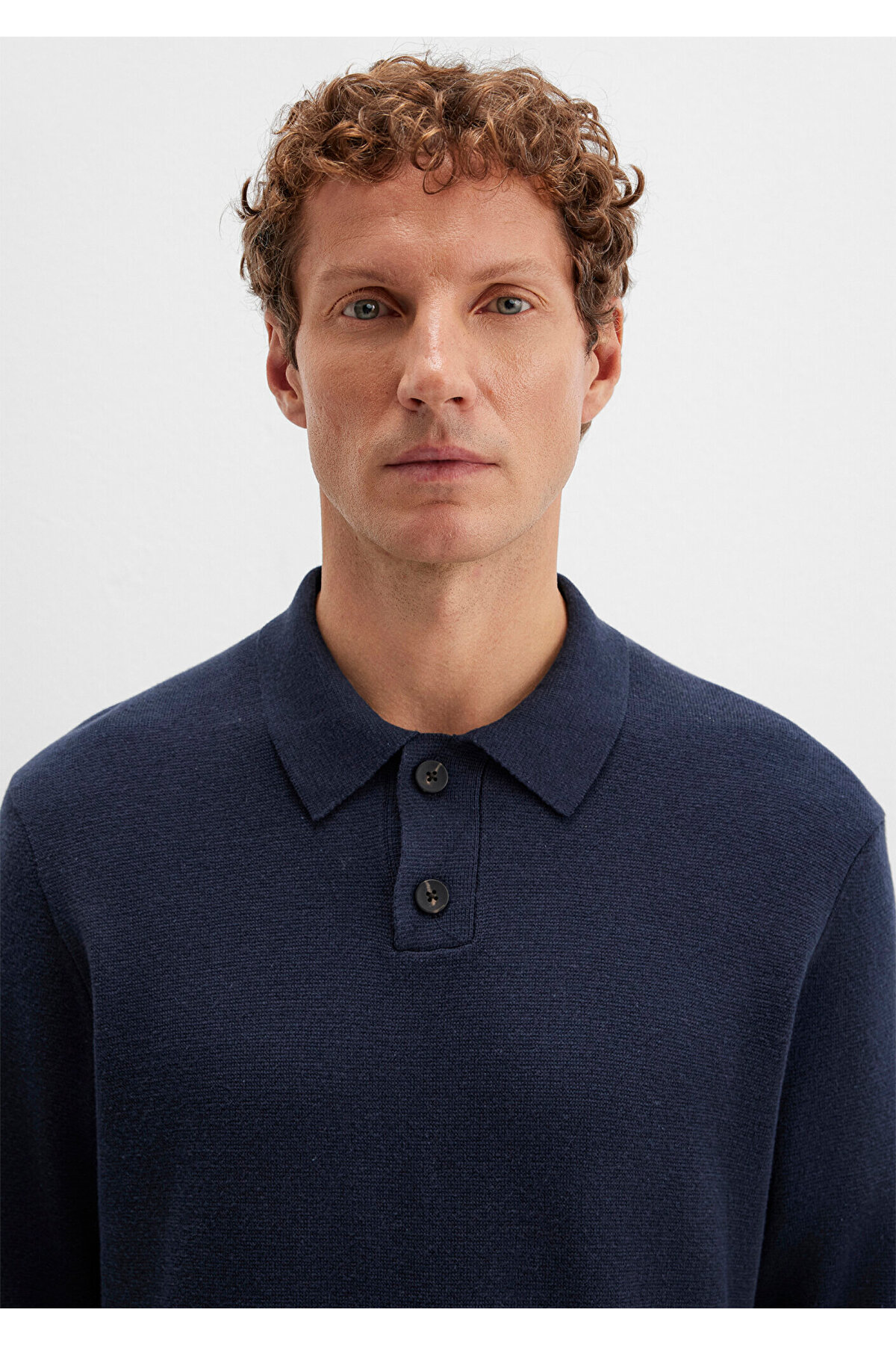 Mavi  Lacivert Triko Polo 0710352-70490 - Görsel 5