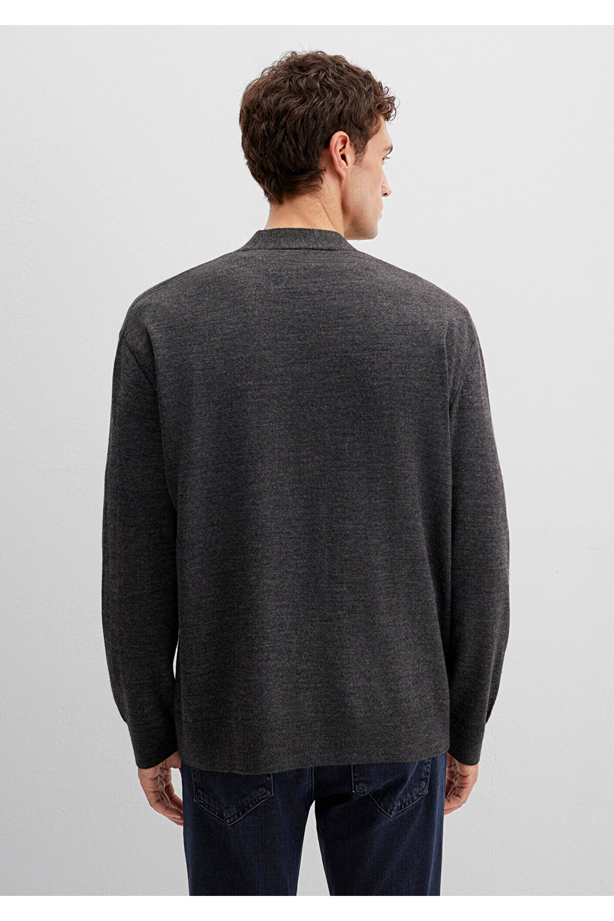 Mavi  Yün Karışımlı Antrasit Hırka Regular Fit / Normal Kesim 0710317-80023 - Görsel 6