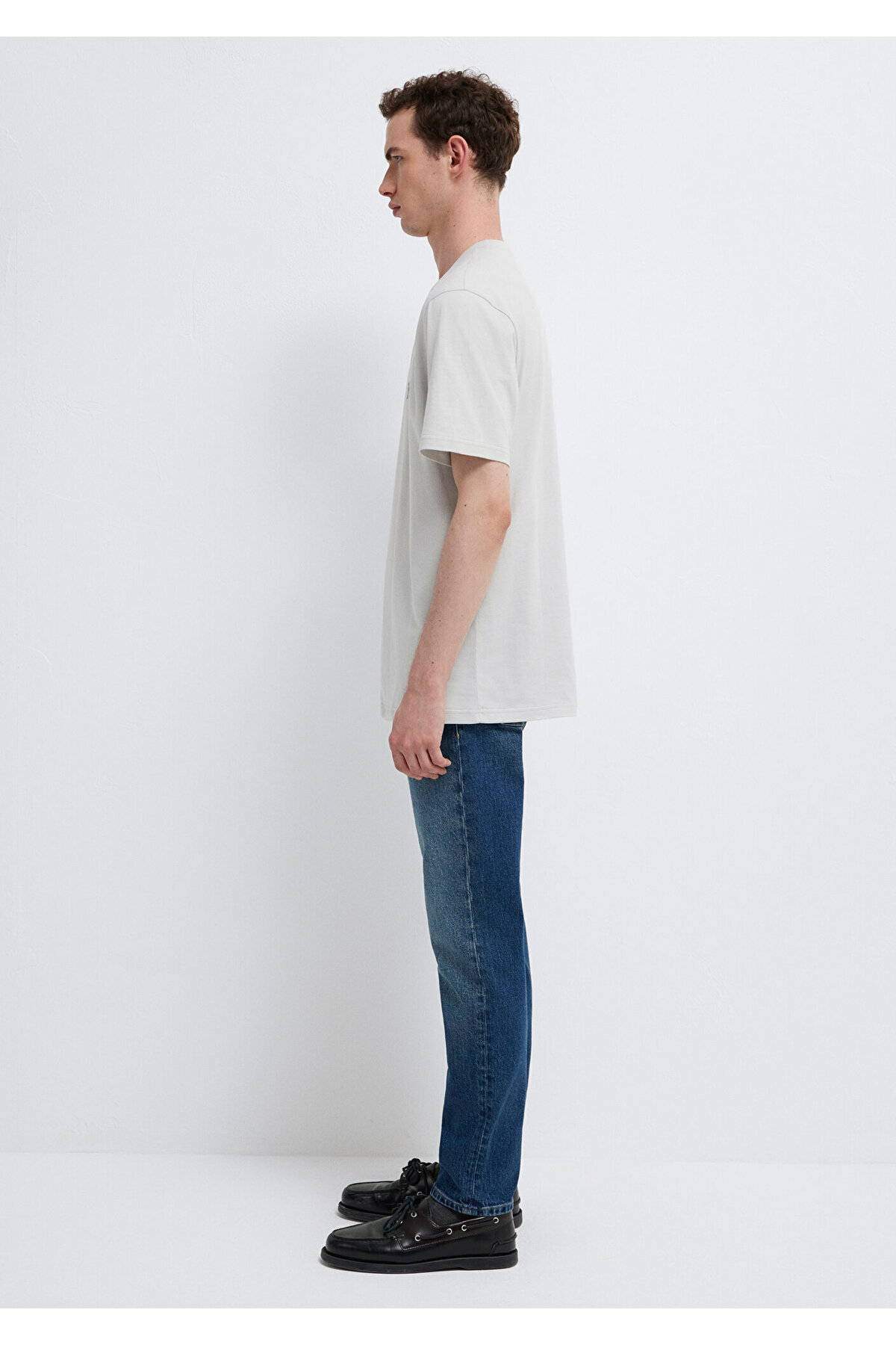 Mavi  Logo Baskılı Gri Tişört Regular Fit / Normal Kesim 0611714-70074 - Görsel 4