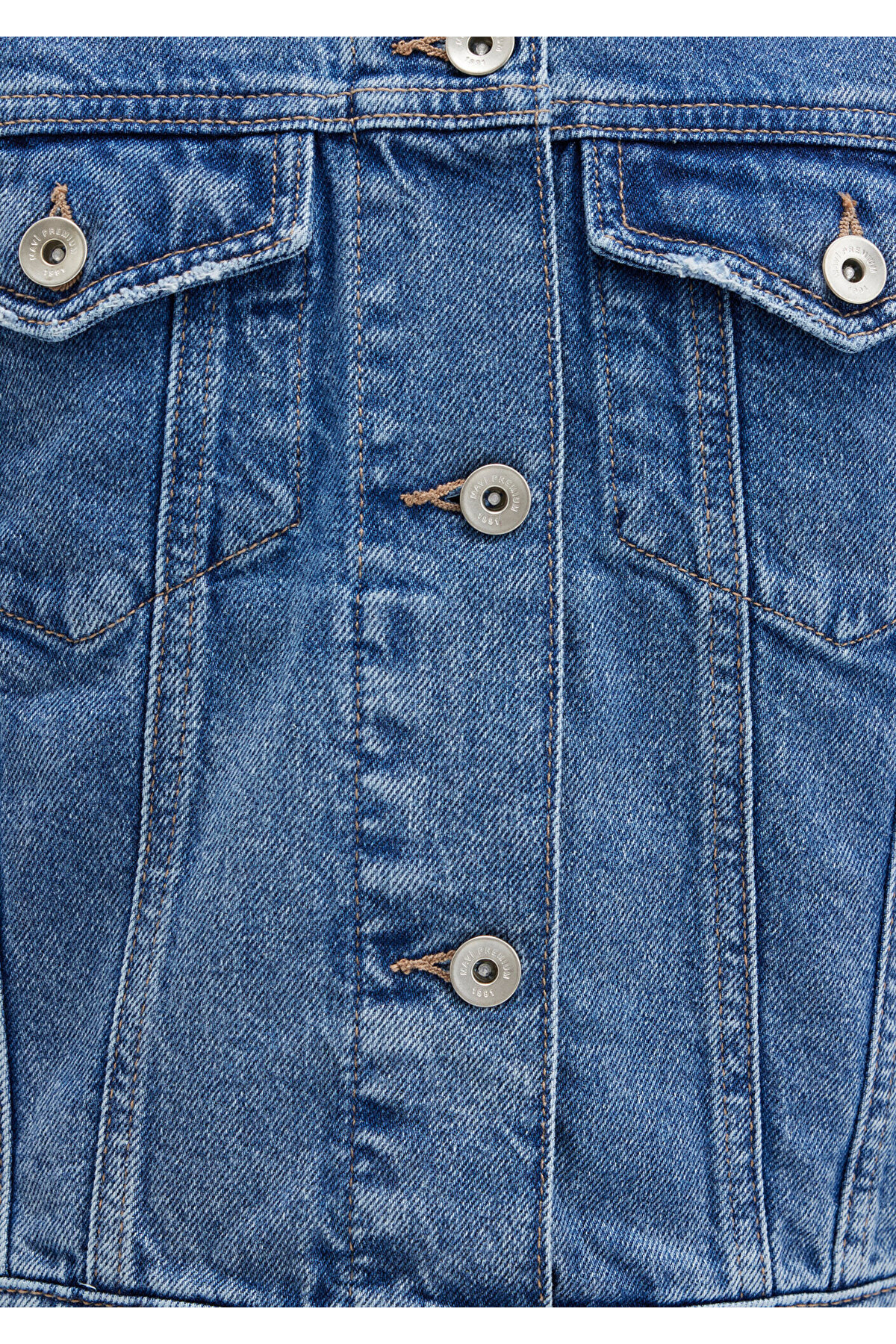 Mavi  Megi Mavi Premium Indigo Mavisi Jean Ceket 1110389-89162 - Görsel 8