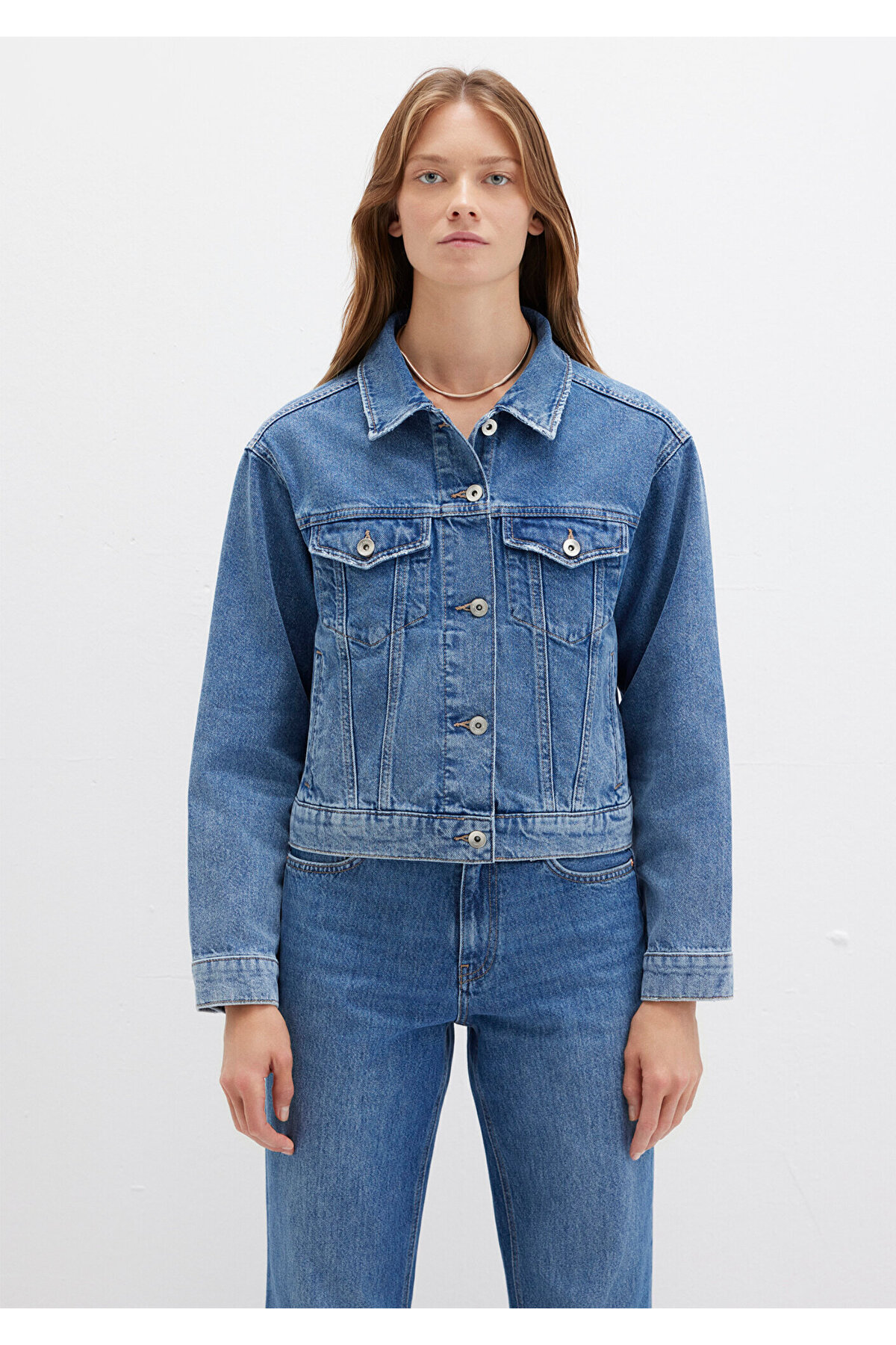 Mavi  Megi Mavi Premium Indigo Mavisi Jean Ceket 1110389-89162 - Görsel 5