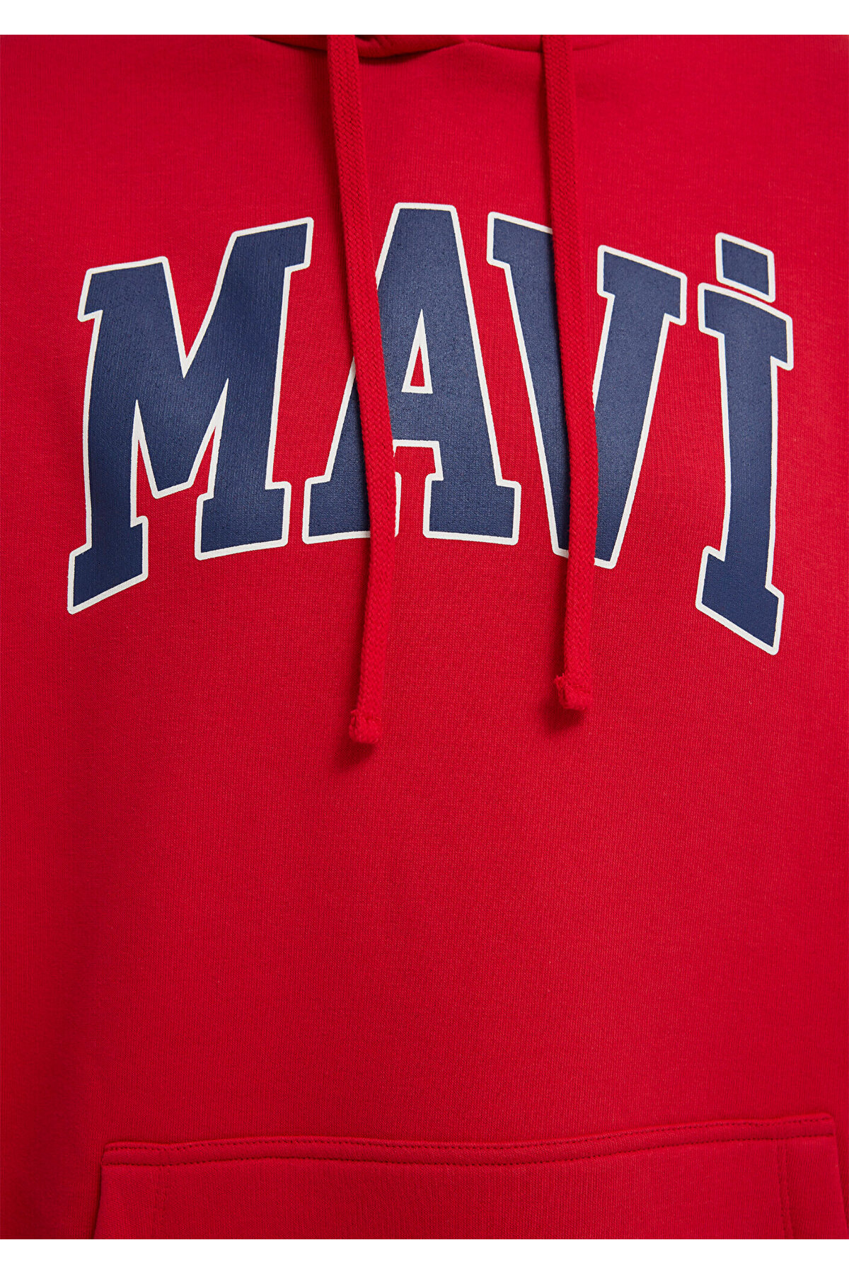 Mavi  Logo Baskılı Kırmızı Kapüşonlu Sweatshirt Oversize/Geniş Kesim 1600361-82054 - Görsel 7