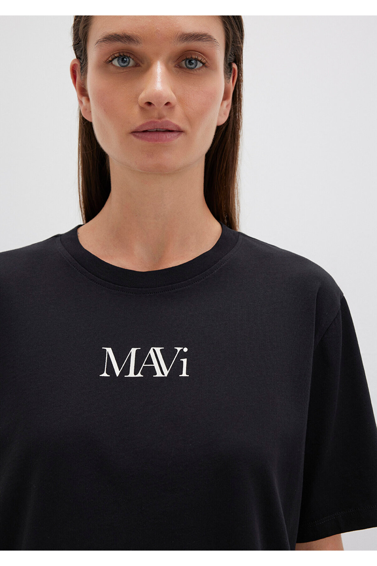 Mavi  Logo Baskılı Siyah Tişört Regular Fit / Normal Kesim 1611594-900 - Görsel 5