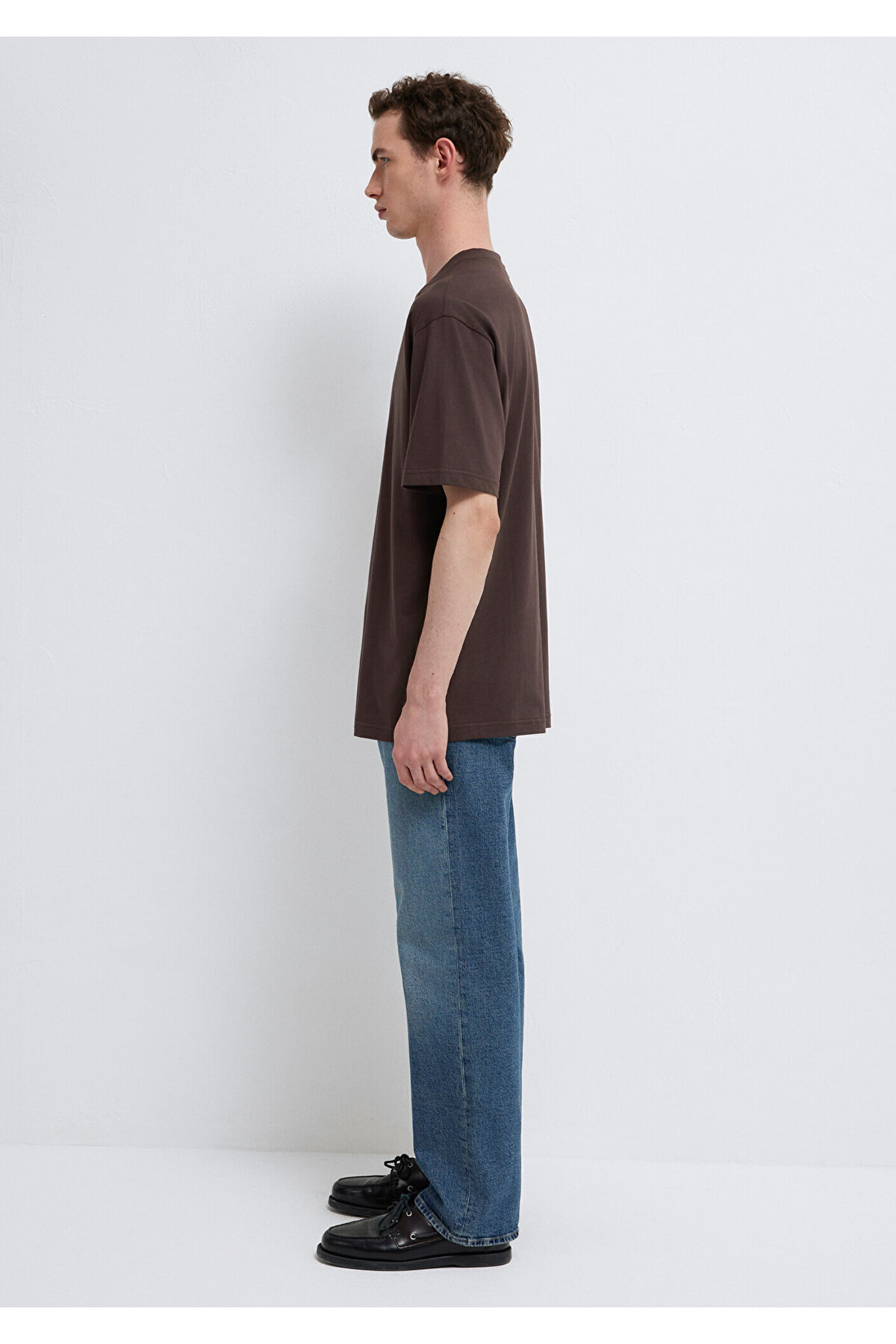 Mavi  2li Erkek Basic Tişört Loose Fit / Bol Rahat Kesim 0612317-70251 - Görsel 7