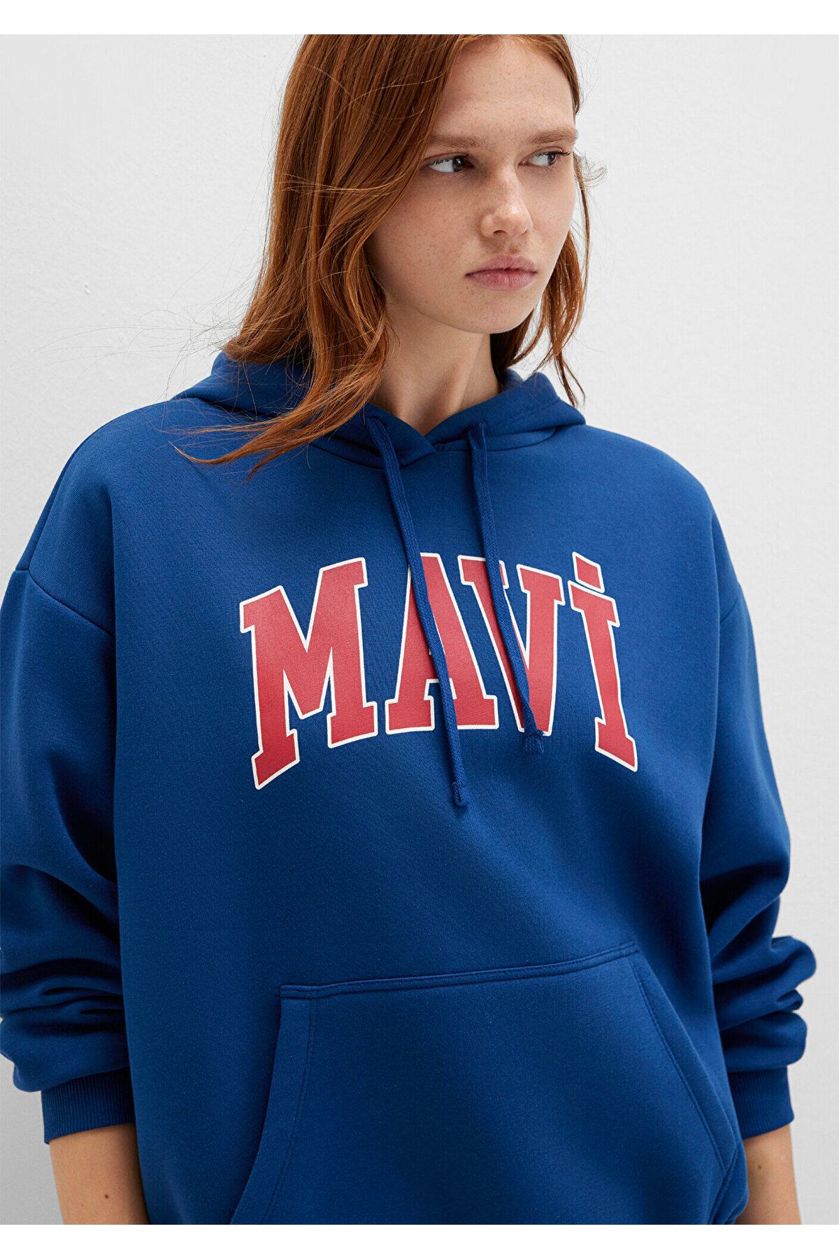 Mavi  Logo Baskılı Kapüşonlu Lacivert Sweatshirt 1600361-82625