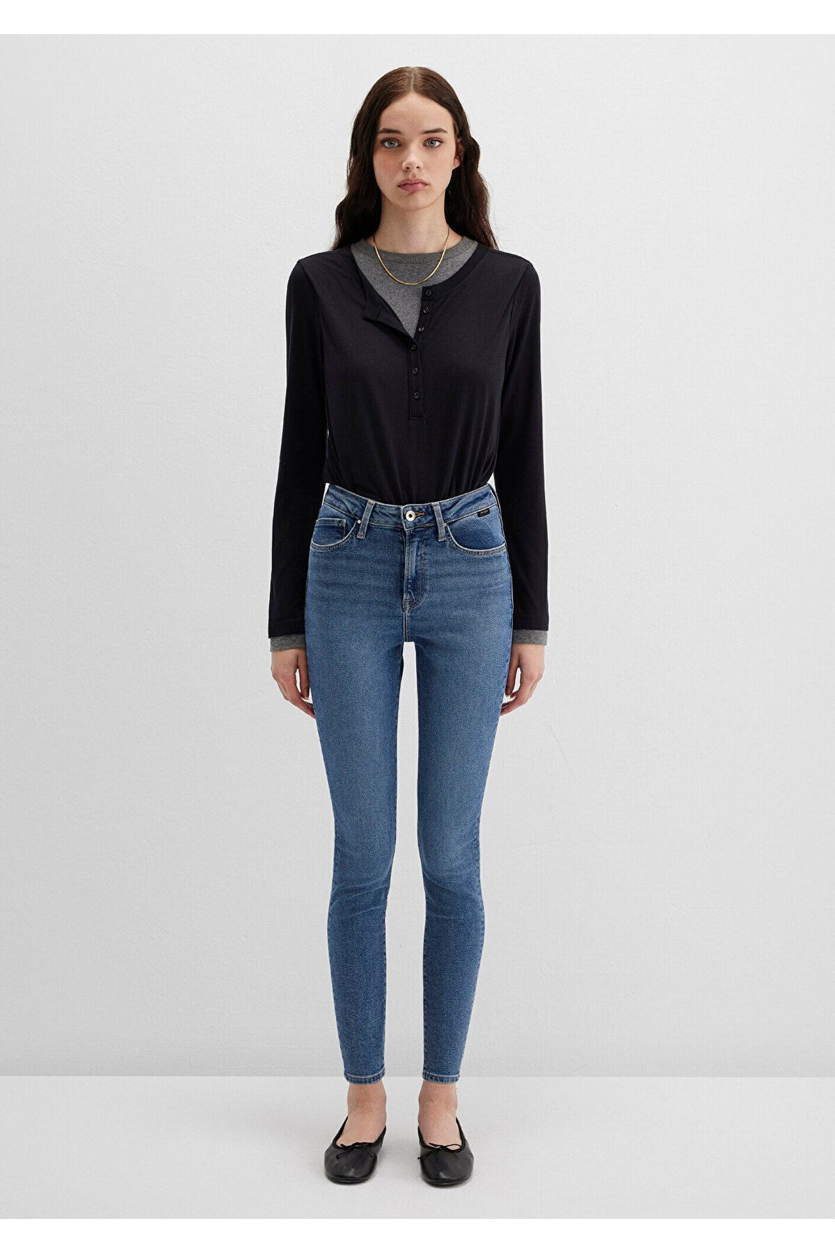 Mavi  Serenay Gold Shape Vintage Indigo Mavisi Jean Pantolon 100980-82194 - Görsel 2