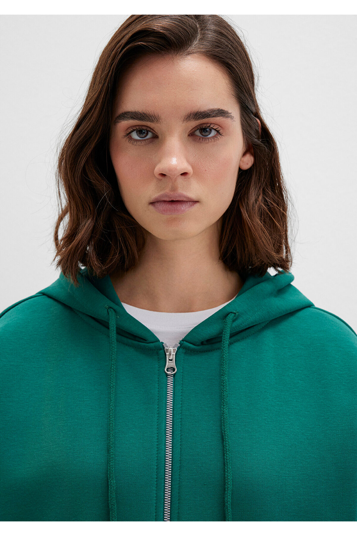 Mavi  Kapüşonlu Fermuarlı Yeşil Sweatshirt 1610221-71874 - Görsel 6