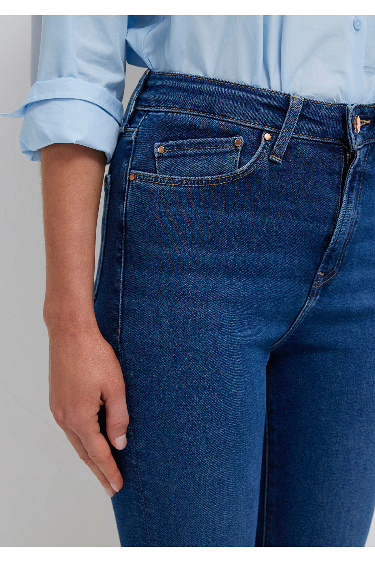 Mavi  Serenay Gold Shape Koyu Jean Pantolon 100980-33687 - Görsel 7