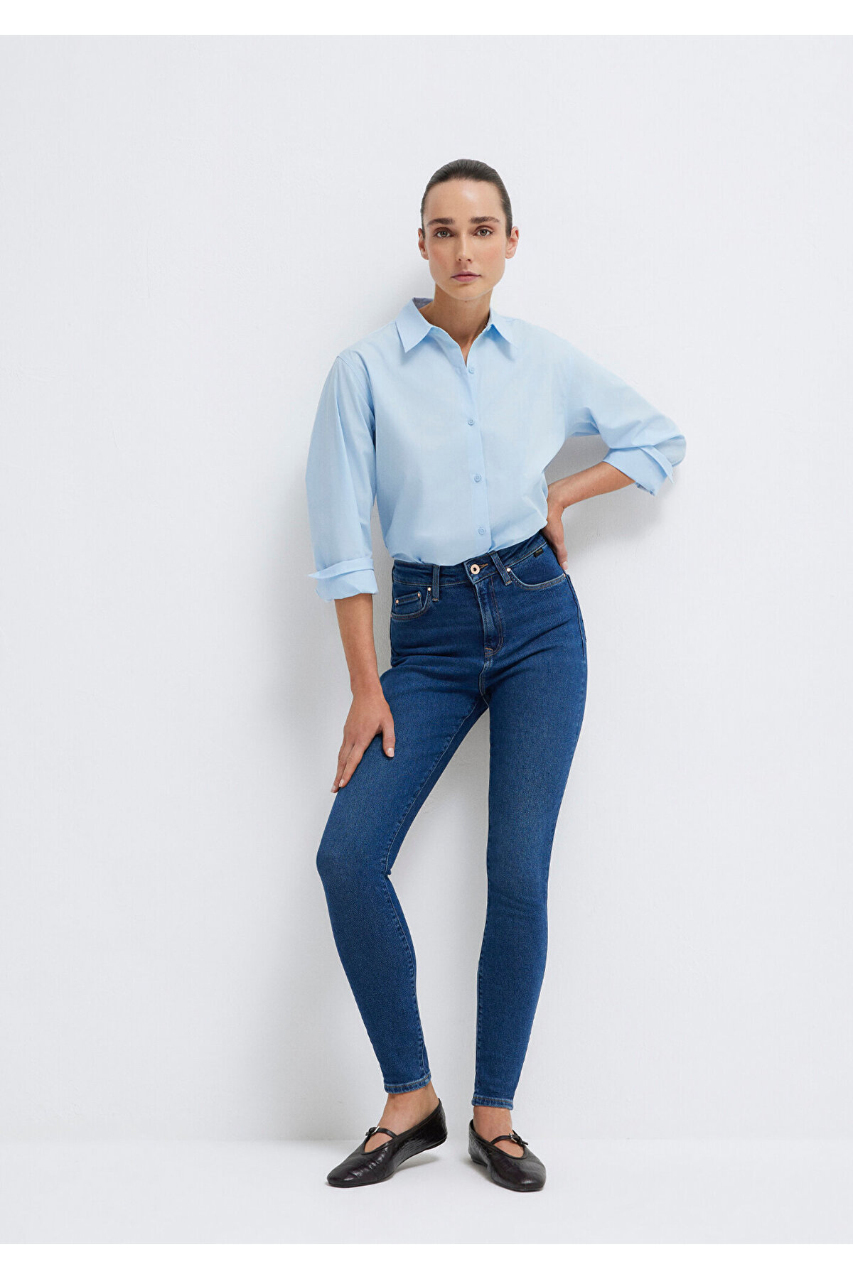 Mavi  Serenay Gold Shape Koyu Jean Pantolon 100980-33687 - Görsel 2