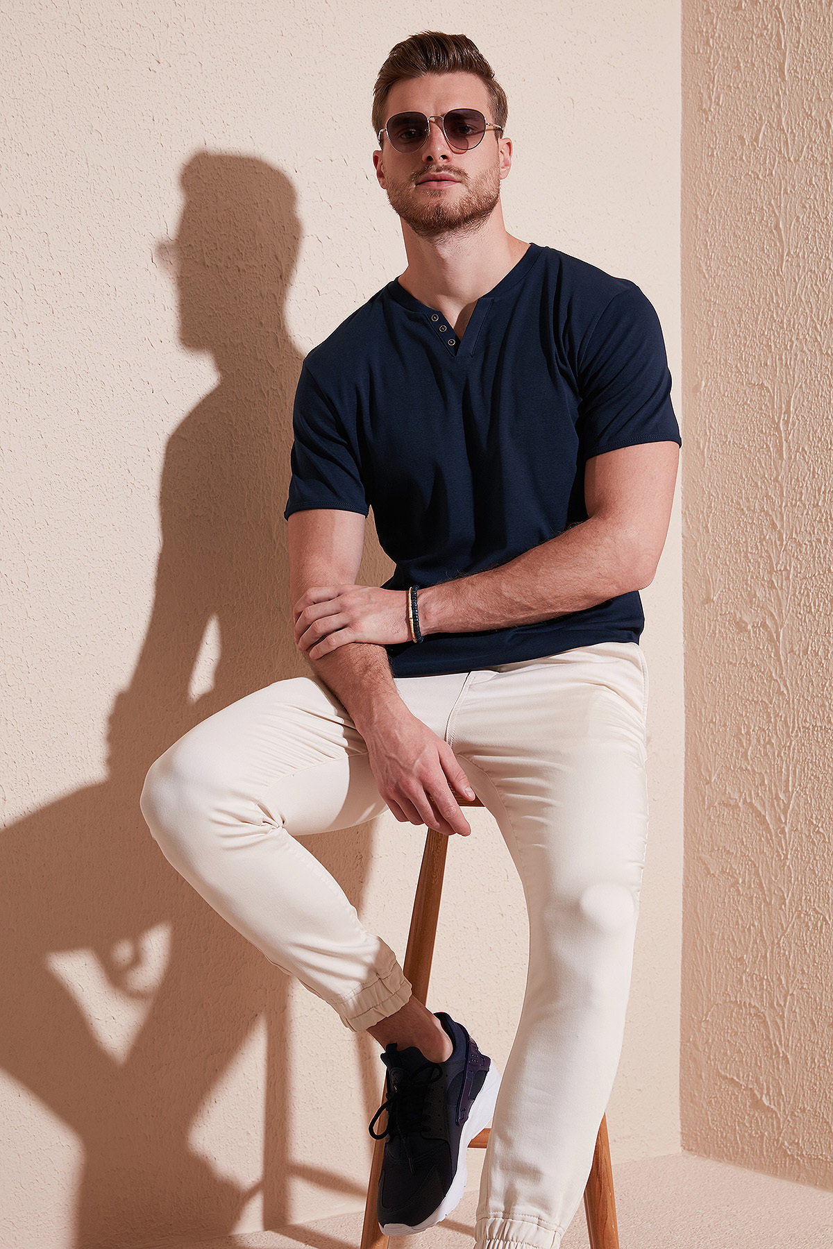 Cotton V-Neck Regular Fit T Shirt Men's T-SHIRT Father's Day Special 5902122