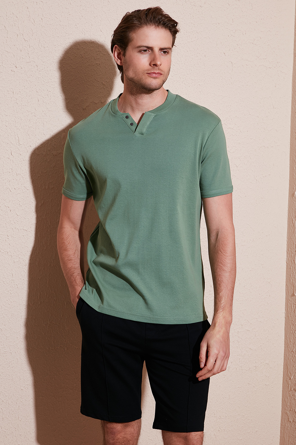 Cotton V-Neck Regular Fit T Shirt Men's T-SHIRT Father's Day Special 5902122
